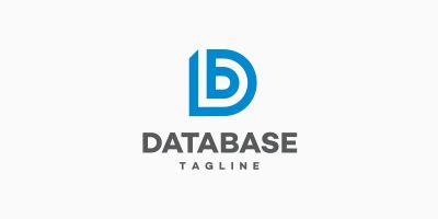 Data Base Letter DB vector logo template