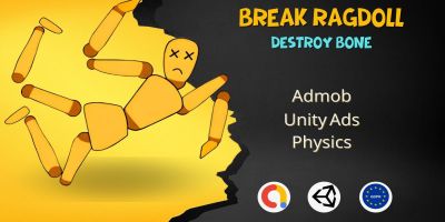 Break Ragdoll Destroy Bones - Unity Template