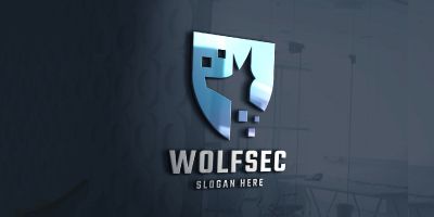 Wolf Secure Shield Logo