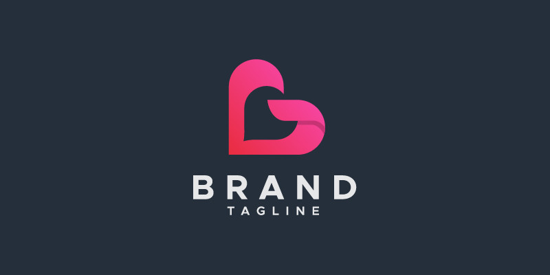 Letter G Love Logo Design Template