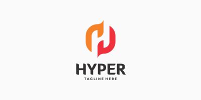 Hyper Letter H logo design template