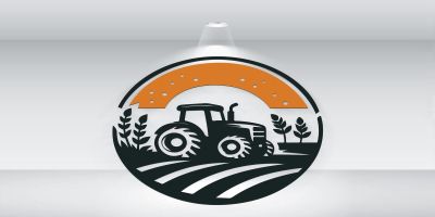 Tractor Agriculture Logo Template Vector
