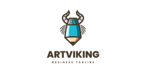 Creative Art Viking Logo Template Screenshot 1