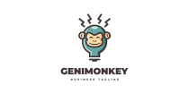 Genius Monkey Logo Template Screenshot 1