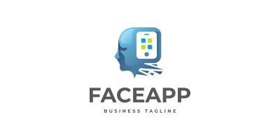 Human Face Mobile Logo Template