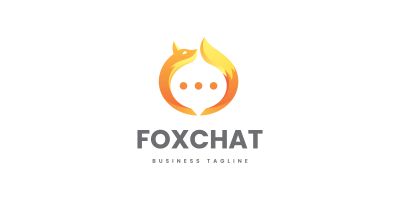 Fox Chat Logo Template