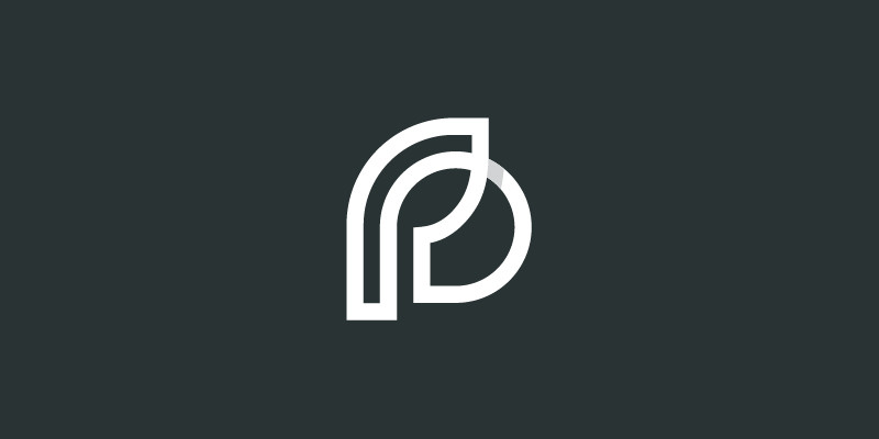 Letter P leaf logo design template
