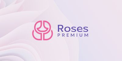 Rose Outline Logo Design Template