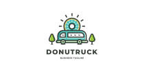 Donut Food Truck Logo Template Screenshot 1