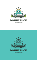 Donut Food Truck Logo Template Screenshot 3