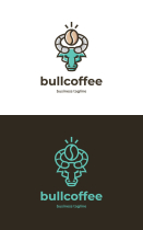 Bull Coffee Logo Template Screenshot 3