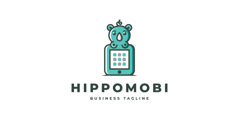 Hippo Mobile Logo Template