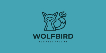 Wolf And Bird Logo Template Screenshot 2