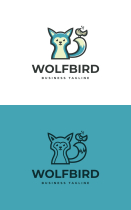 Wolf And Bird Logo Template Screenshot 3
