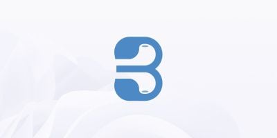 Letter B earbud logo design template