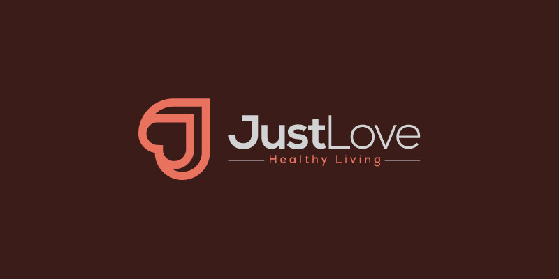 Letter J Love Heart Logo Design Template