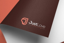 Letter J Love Heart Logo Design Template Screenshot 2