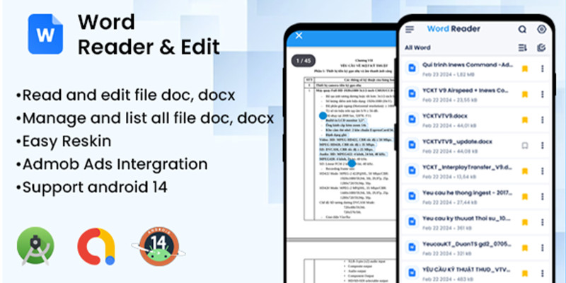Word File Manager - Android App Template