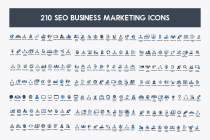 210 Seo Business Marketing Icons Screenshot 1