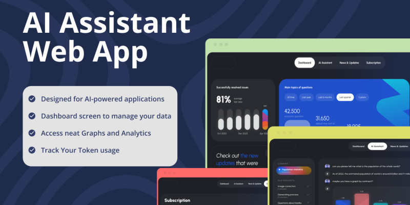 AI Assistant Flutter Web App UI Template