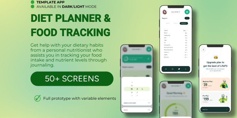 Diet Planner And Food Tracker - Flutter Template