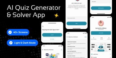 AI Quiz Generator and Solver Flutter UI Kit