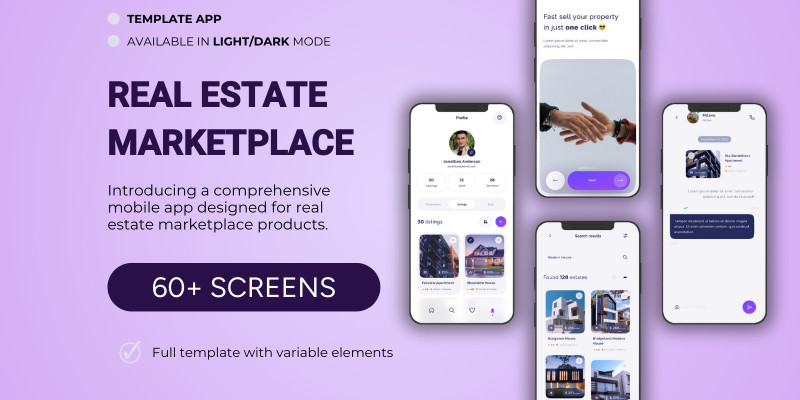 Real Estate Marketplace Flutter  UI Kit