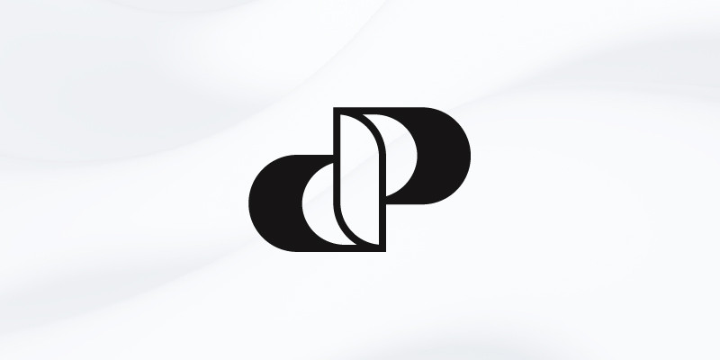 dp or pd letter mark logo design template