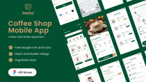 Matte - Coffee Shop Mobile App UI Kit Screenshot 1