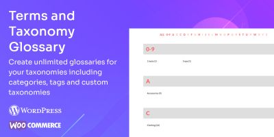 Terms and Taxonomy Glossary For WordPress