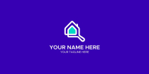 House And Magnifying Glass Logo Design Template Screenshot 1