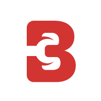 Letter B repair wrench logo design template