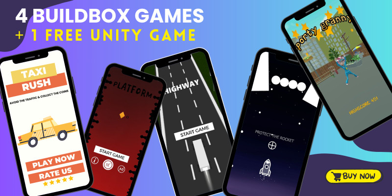 5 Game Bundle - Buildbox Templates