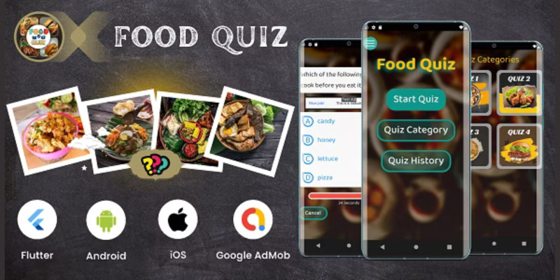 Food Quiz Flutter App with AdMob