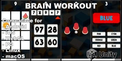Brain Workout Puzzles - Unity Source Code With Ads