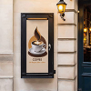 Coffee Poster on Exterior Wall Mockup PSD
