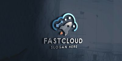 Fast Cloud Pro Logo Template