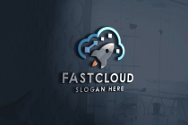 Fast Cloud Pro Logo Template Screenshot 1