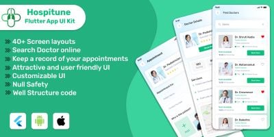 Hospitune - Doctor Appointment System - Flutter UI