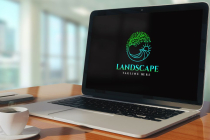 Circle Tree Ocean Landscape Logo Design Screenshot 3