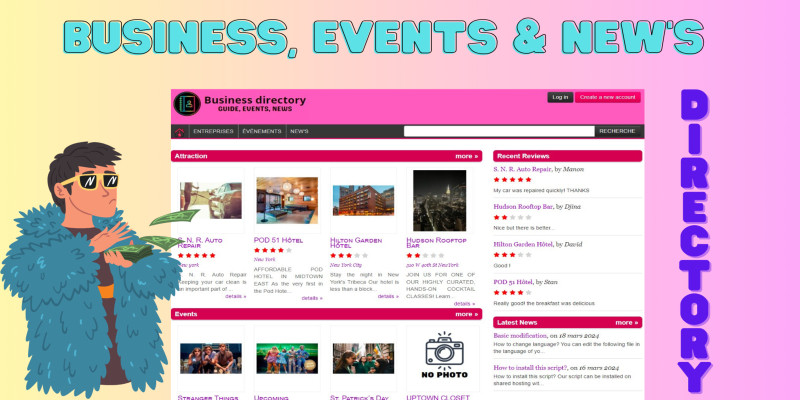Directory Business Events and News Script