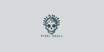 Pixel Skull Gaming Logo Screenshot 1