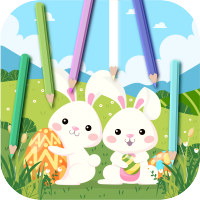 Coloring Book: Easter Bunny - HTML5 Construct Game