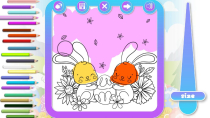 Coloring Book: Easter Bunny - HTML5 Construct Game Screenshot 1