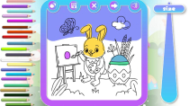 Coloring Book: Easter Bunny - HTML5 Construct Game Screenshot 3