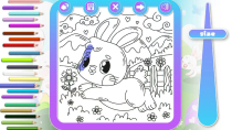Coloring Book: Easter Bunny - HTML5 Construct Game Screenshot 6