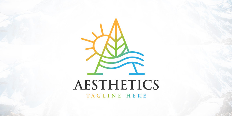 Natural Letter A Aesthetics Logo Design