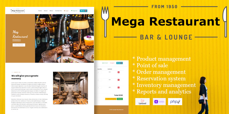 Mega Restaurant - Restaurant management system