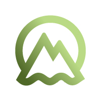 Letter A Abstract Mountain Logo Design