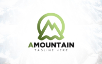 Letter A Abstract Mountain Logo Design Screenshot 1